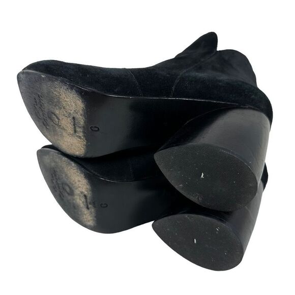 Calleen Cordero Black Suede Chunky Heel Ankle Boots , size 10 - Picture 13 of 16